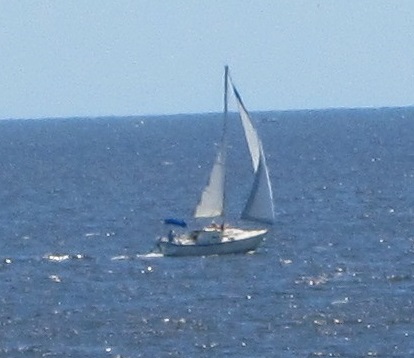 sailboat on the river at Southport NC